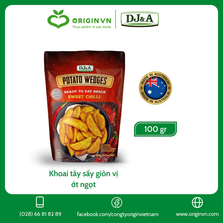 Khoai tây sấy vị ớt ngọt 100gr