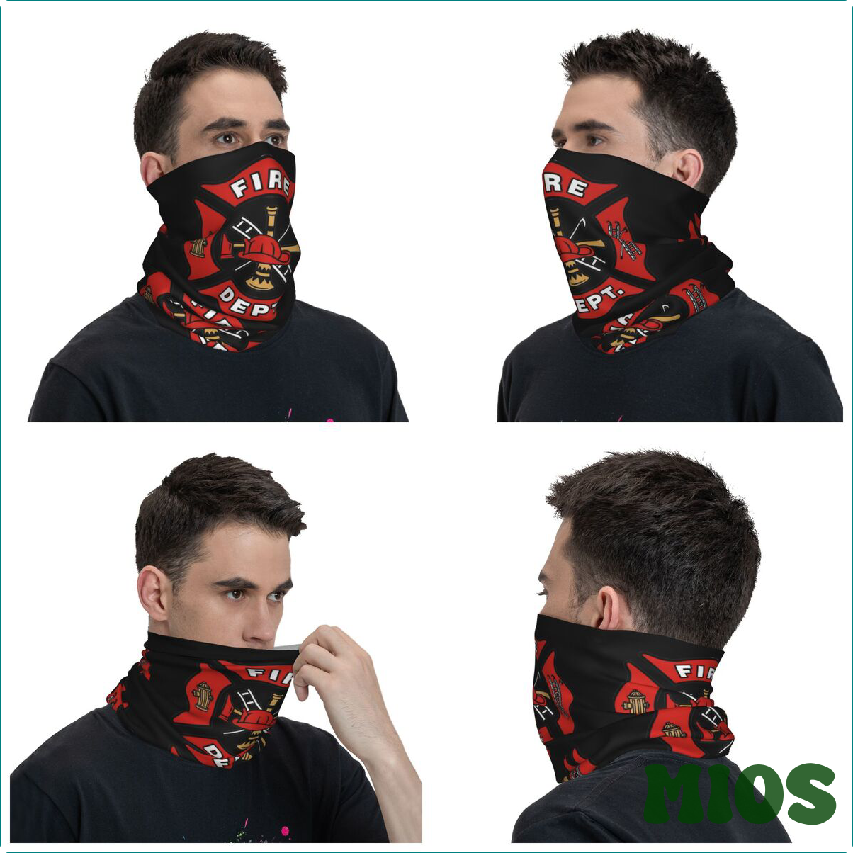 [Mios] feuerwehr Mann FEUER rettung Bandana hals abdeckung gedruckt feuerwehr Mann Maske schal warme sturmhaube angeln unisex erwachsenen atmungsaktiv ☆