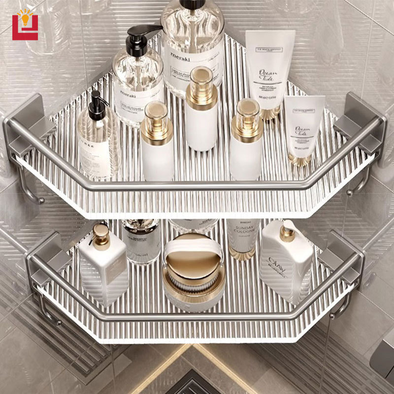 YONUO phòng tắm giá lưu trữ phòng tắm punch-miễn phí tam giác giá lưu trữ bồn cầu góc nhà vệ sinh Acrylic màu xám