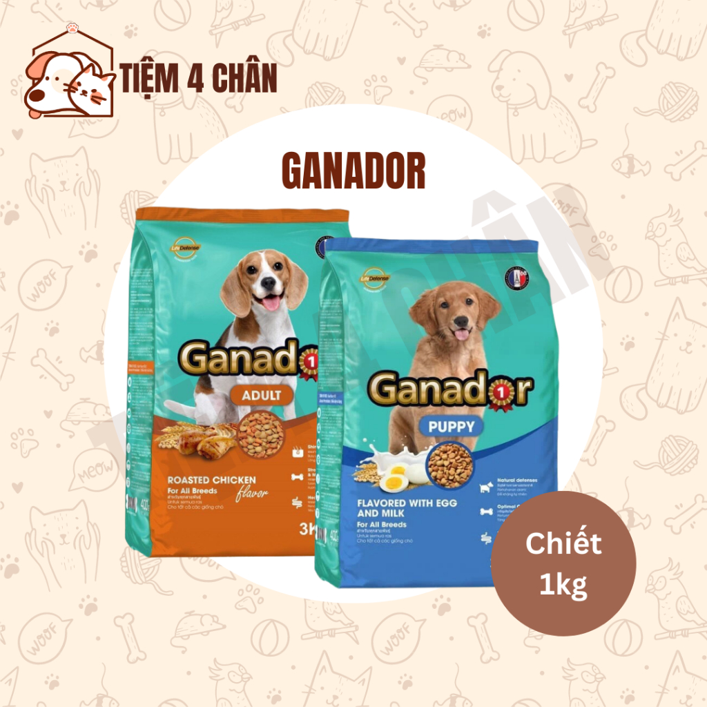 Thức ăn khô hạt Ganador cho chó trưởng thành và chó con