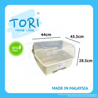 TORI HOME CARE™ Dish Drainer with lid | Panapis Pinggan Bertutup | Dish Bowl Plastic Storage With Cover