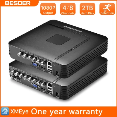 BESDER 4 Channel 8 Channel AHD DVR Surveillance Security CCTV Recorder DVR 4CH 720P / 8CH 1080N Hybrid DVR For Analog AHD IP