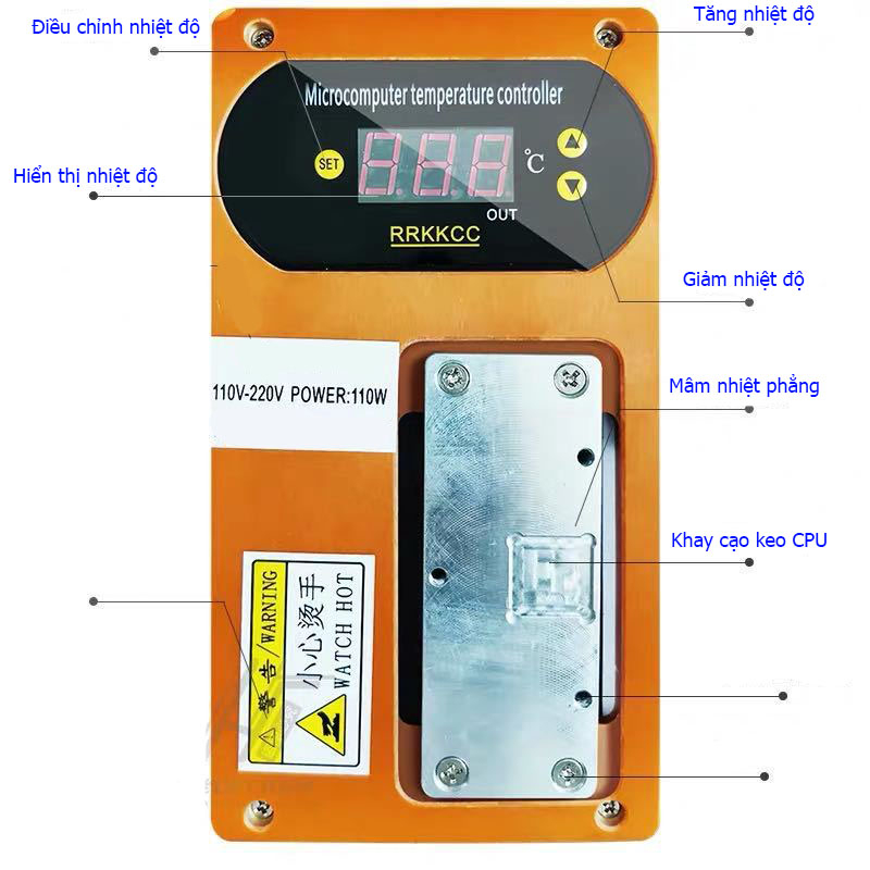 Đế nhiệt bóc, tách ron màn hình & vệ sinh keo ic