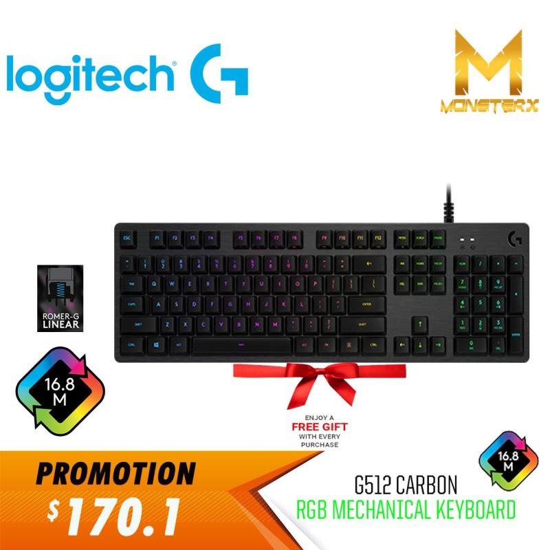 Logitech G512 Romer-G Carbon (LINEAR) RGB Mechanical Gaming Keyboard Singapore