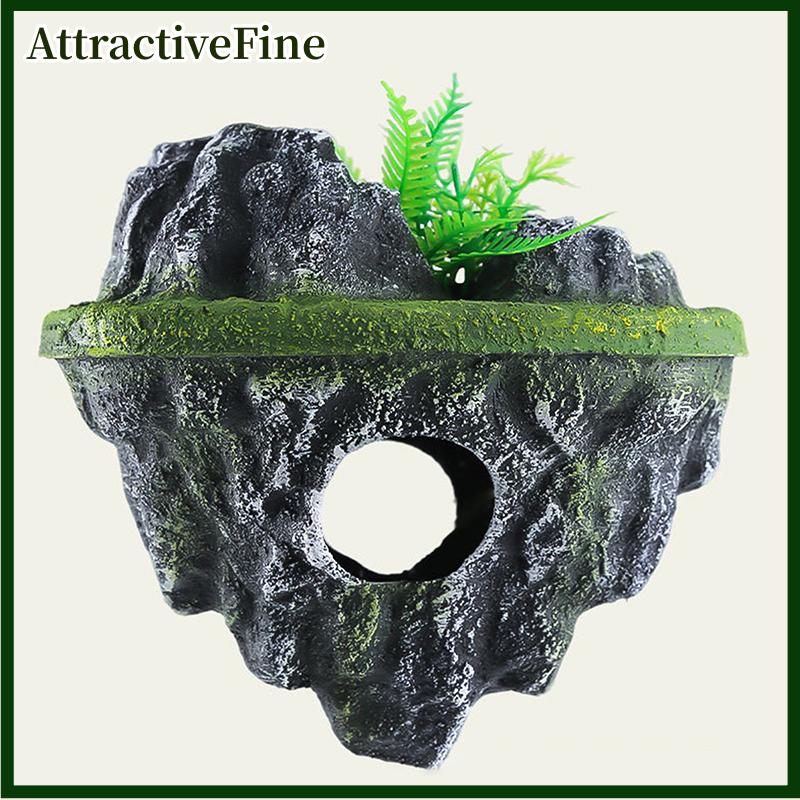AttractiveFine Treo đảo bể cá trang trí sáng tạo nổi đá mô phỏng nhà máy hang động đồ trang trí thủ công Phụ kiện hồ cá - 2