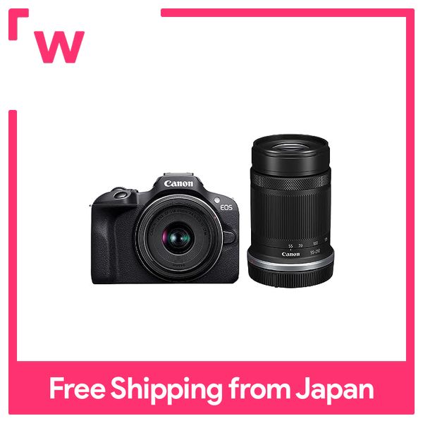 Canon Mirrorless máy ảnh SLR EOS R100 đôi zoom Kit (RF-S18-45 + RF-S55-210) Đen/APS-C/Khoảng. 356g EOSR100-WZK