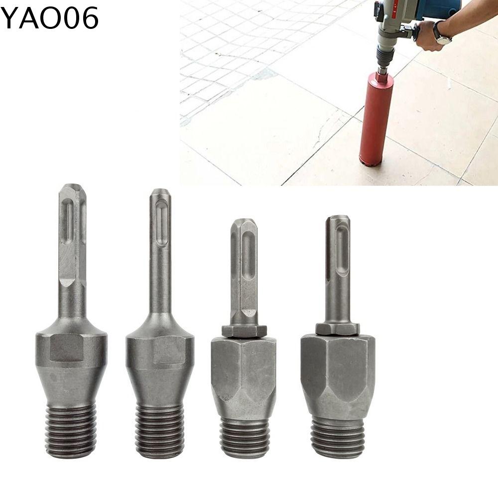 YAO06 SDS Plus Shank Bộ chuyển đổi Búa điện Cưa lỗ Tay cầm hình tròn/Vuông Mũi khoan lõi Kim cương giả Trục Thanh nối Dành cho Búa điện