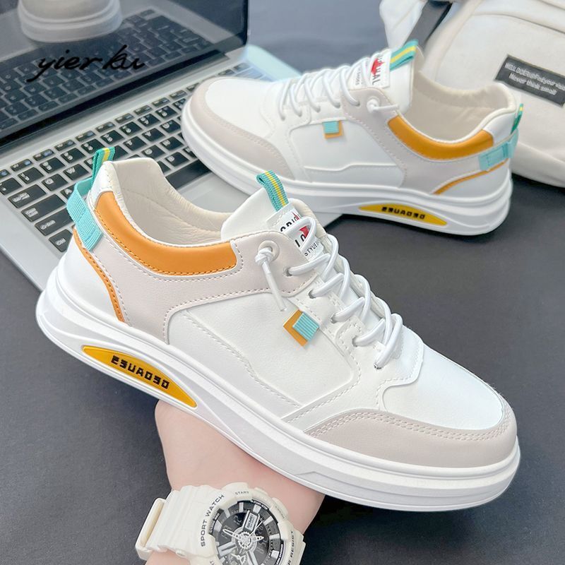 2023 Summer New Breathable Men's Shoes Board Shoes Sports Casual White Shoes INS Shoes Men's