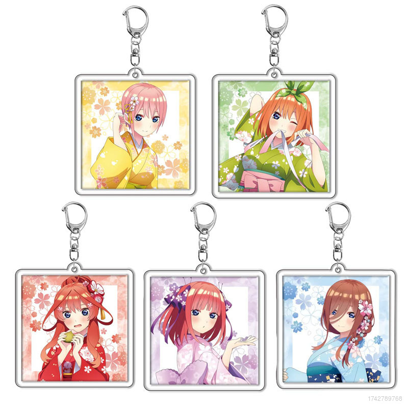 AM L96 The Quintessential Quintuplets Nakano Ichika Nakano Nino Acrylic key holder keychain bag pendant L MA