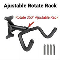 Bike Wall Mount Rack Wall Hook Road Hanging Rack MTB Bicycle Wall Hanger Hook Space Saving Foldable Cycling Rack W/ Rim Bondage
