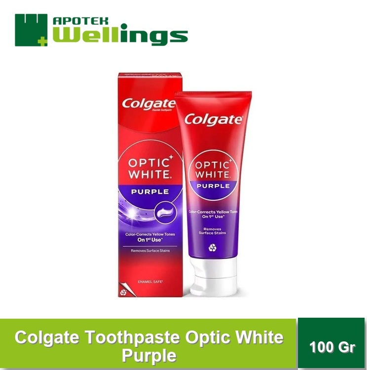 Wellings Colgate Toothpaste Optic White Purple 100G