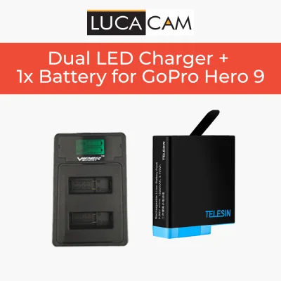 Dual Charger + Telesin Battery Combo for GoPro Hero 9
