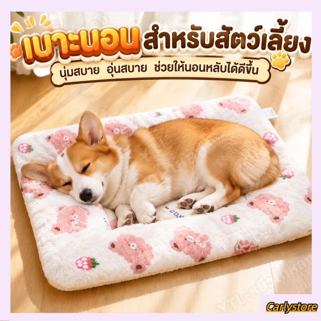 YTL เบาะนอนสัตว์เลี้ยง Pet Mats ขนนุ่มหนา อบอุ่น ซักได้ ใช