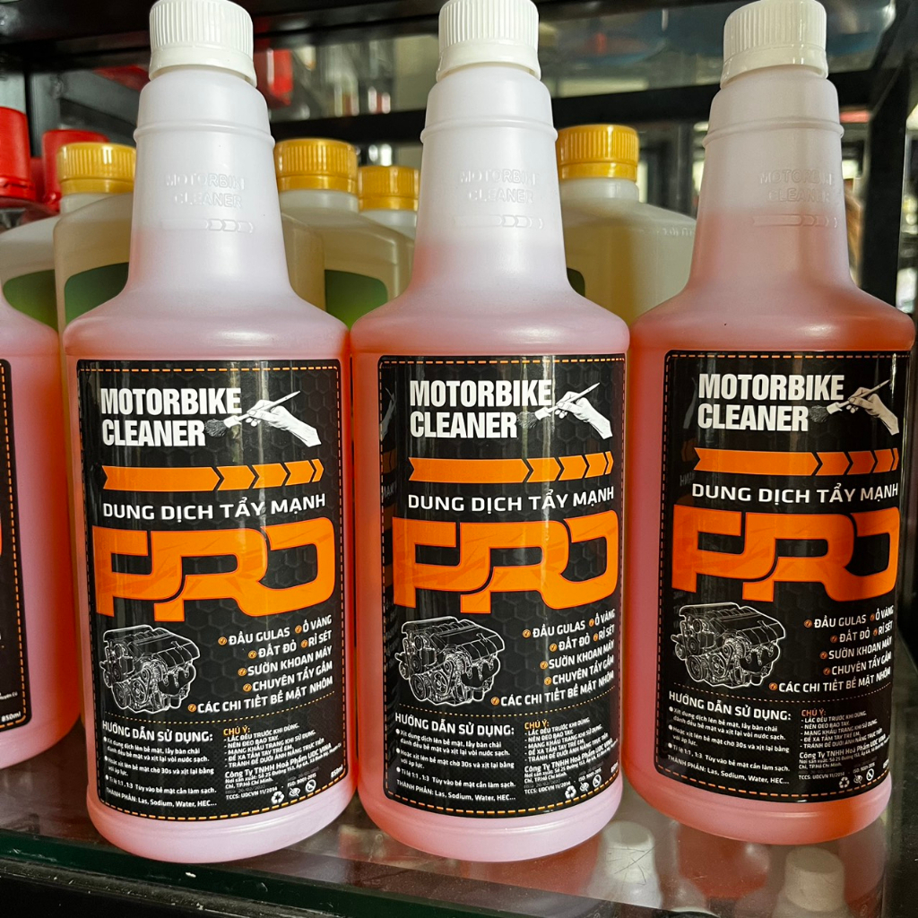 Motorbike Cleaner PRO Dung dịch tẩy mạnh tẩy rửa đa năng, rửa sên, vệ sinh nhông sên dĩa, lốc máy, vỏ xe ô tô, xe máy- Cam kết chính hãng