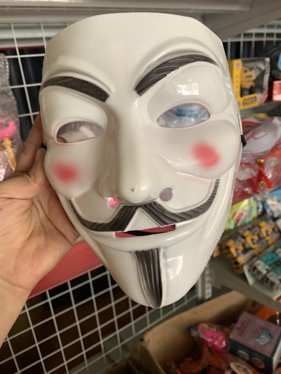 Mặt nạ Hacker Anonymous - Mặt nạ hóa trang Halloween dành cho nam và nữ có
