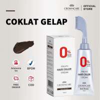 CrownCare Hair Coloring Alami 100ml BPOM FRUITY Pewarna rambut buah & sayur tanpa amonia SLS 100ML mudah diaplikasikan dengan sisir Black Chestnut brown dark brown Crown Care crowncare