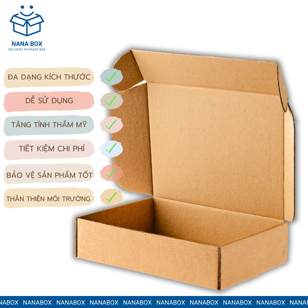 Combo 20 Hộp Giấy Carton Nắp Gài Đóng Gói Hàng Hóa | Hộp Carton Lớn Nhỏ Đựng Sản Phẩm Linh Kiện Mỹ Phẩm Phụ Kiện Thời Trang Sách Quà Tặng Pizza