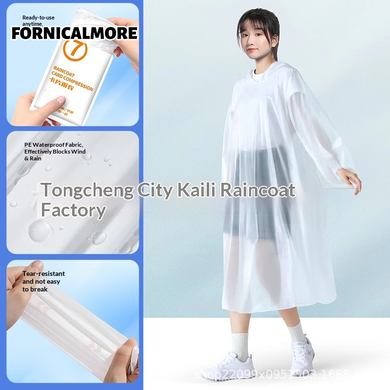 FORNICALMORE เสื้อกันฝนแบบใช้ครั้งเดียวทิ้ง ขนาดยาว กันน้ำทนทาน พกพาสะดวก เหมาะสำหรับผู้ใหญ่และเด็ก ใช้เดินป่ากลางแจ้ง ราคา 141 บาท*ส่งฟรี