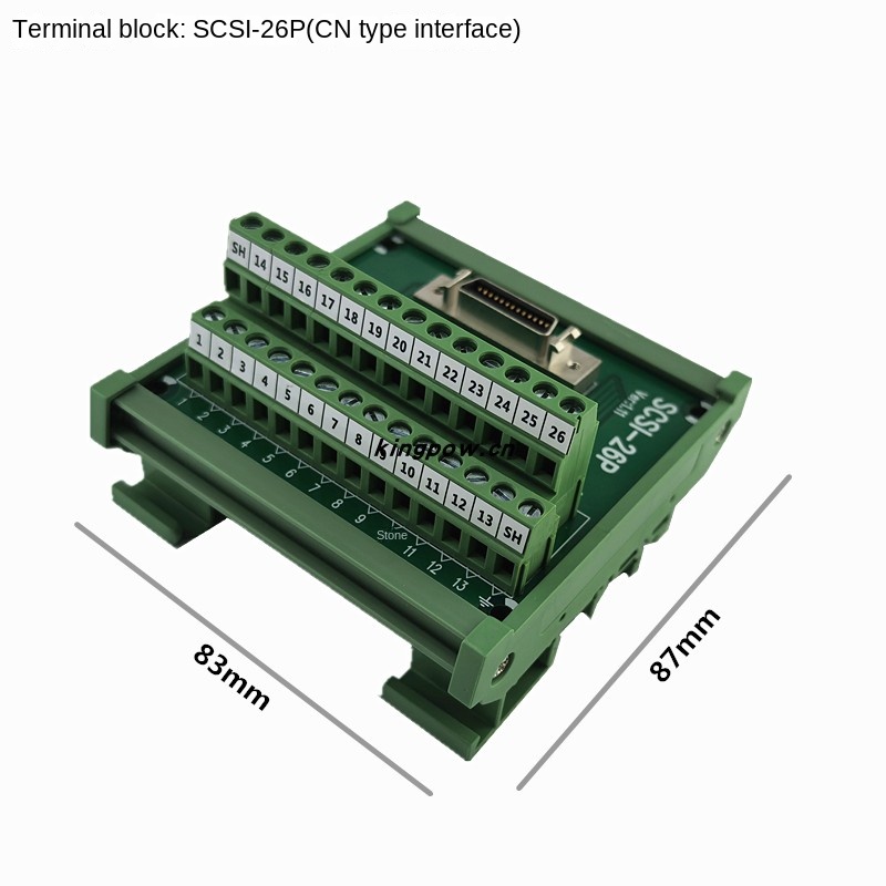 Đầu Nối Bộ Chuyển Đổi SCSI-26P-C KingPow | Thay Thế Advantech, PA66 Chống Cháy, 0.8A board mạch - Với Hộp Mô-đun