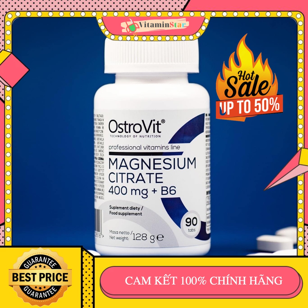 Ostrovit Magnesium Citrate 400 mg + B6 90 tablets