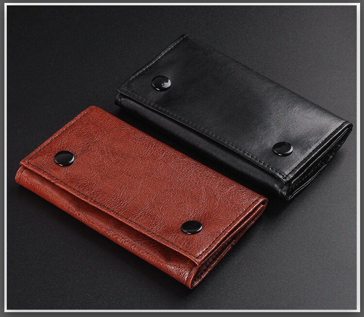 Tragbare Tabaktasche Aus Leder Mit Reißverschluss Und Schnalle_voghion.com