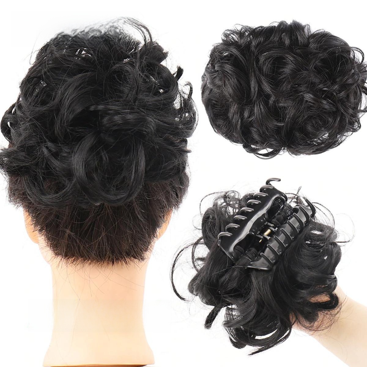 New catcher jura wig puff clip-color black