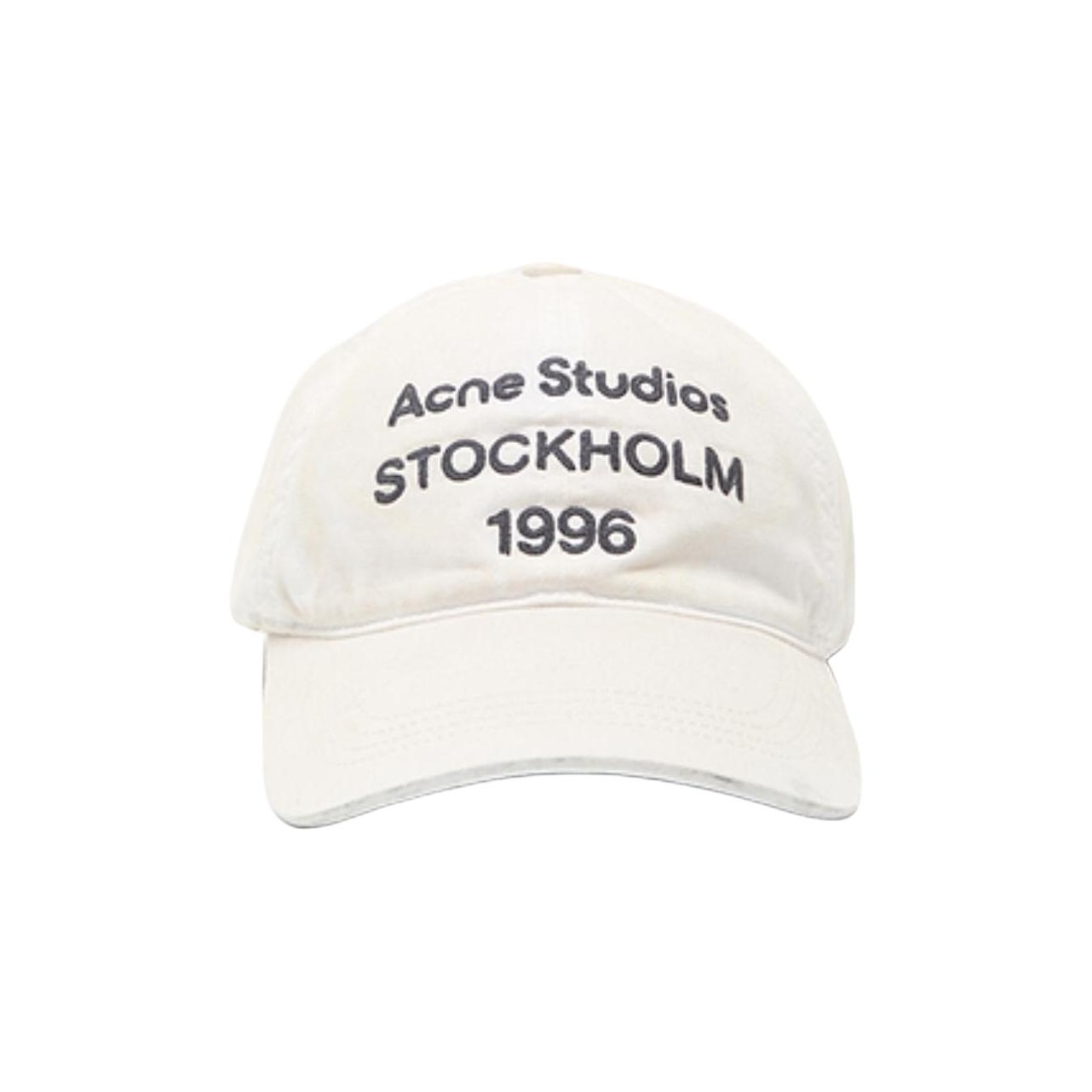 Acne Studios 100% Cotton Baseball Caps Unisex Mist White