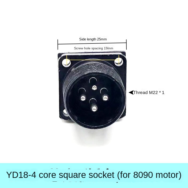 YD28/Y18/Y32 | Đầu Nối-Ổ Cắm Vuông Lõi YD18-4 | Tùy chọn: 4 Lõi, 7 Lõi, 15 Lõi, 19 Lõi | Ổ Cắm Vuông + Đầu Cắm Thẳng/Vuông Góc