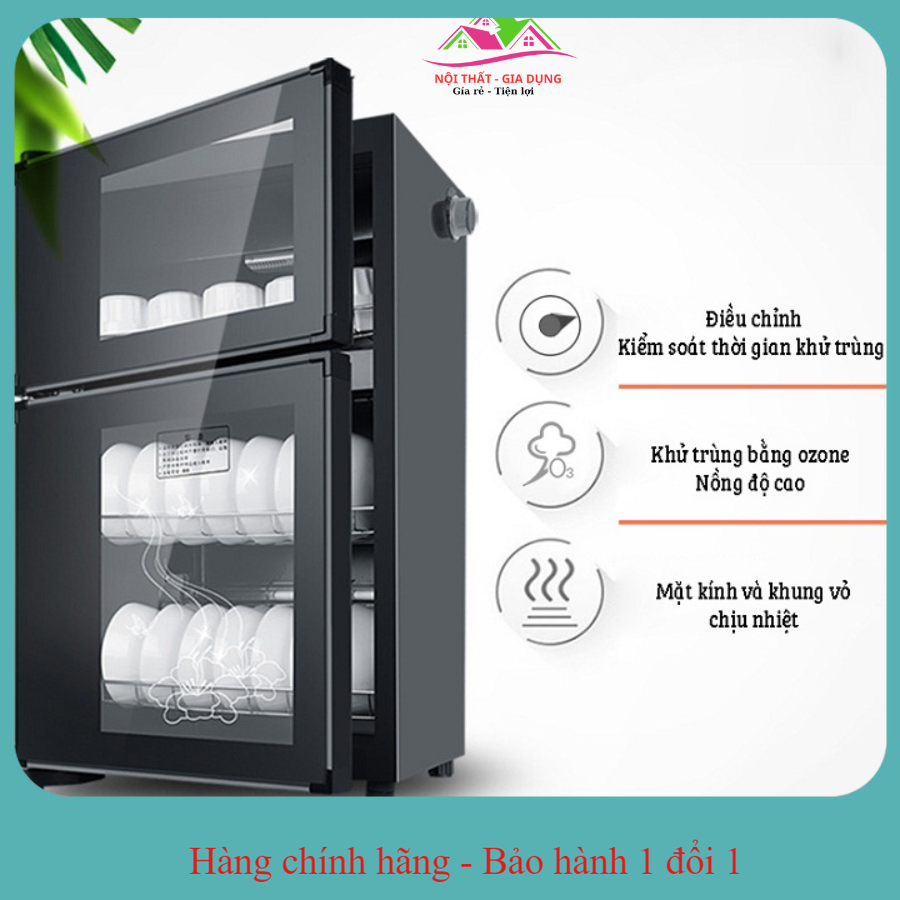 Máy sấy bát đĩa diệt khuẩn 98l hàng Xịn - Máy sấy khô bát - Tủ sấy bát 2 CÁNH Máy sấy chén bát 2 tầng, khử khuẩn bằng tia hồng ngoại - Tủ sấy bát gia đình phiên bản mới nhất Có Kèm Ảnh Thật