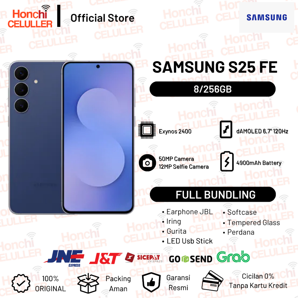 Samsung Galaxy S25 FE 8/256GB | Smartphone AI | Android | Galaxy AI | 4900 mAh | Exynos 2400 Garansi Resmi SEIN Harga 12,099,000 rupiah*Gratis Ongkir