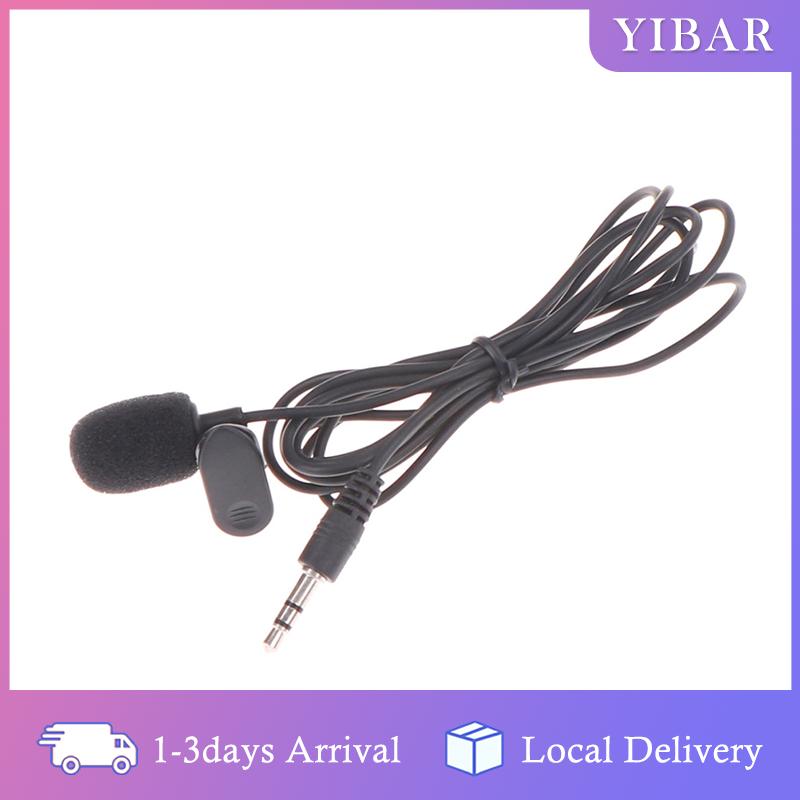 【YIBAR】 3.5Mm Mini Studio Bài Phát Ngôn Mic Microphone Clip Cho PC Máy Tính Để Bàn Máy Tính Xách Tay 1.5M