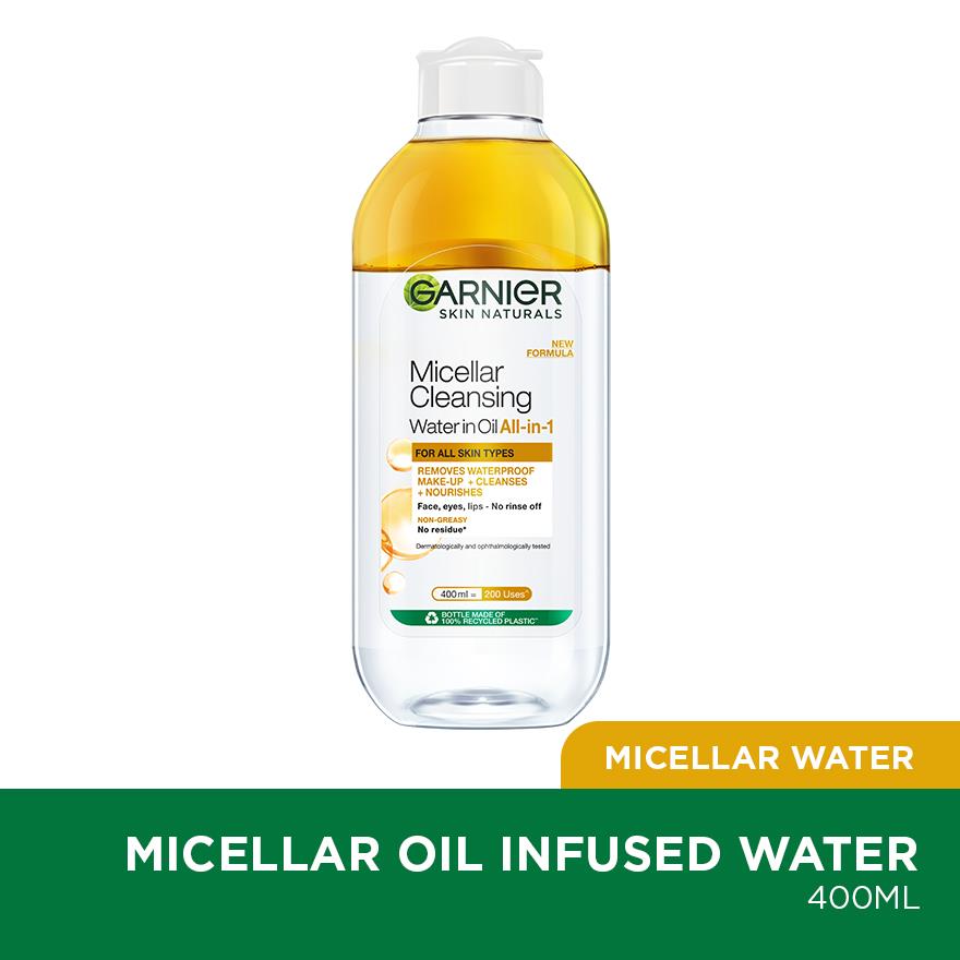 GARNIER Micellar Oil-Infused Cleansing Water 400ml Harga 26 Ringgit*Penghantaran Percuma