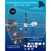 Supra One Sky 60dBi Parabolic Panel Antenna Set