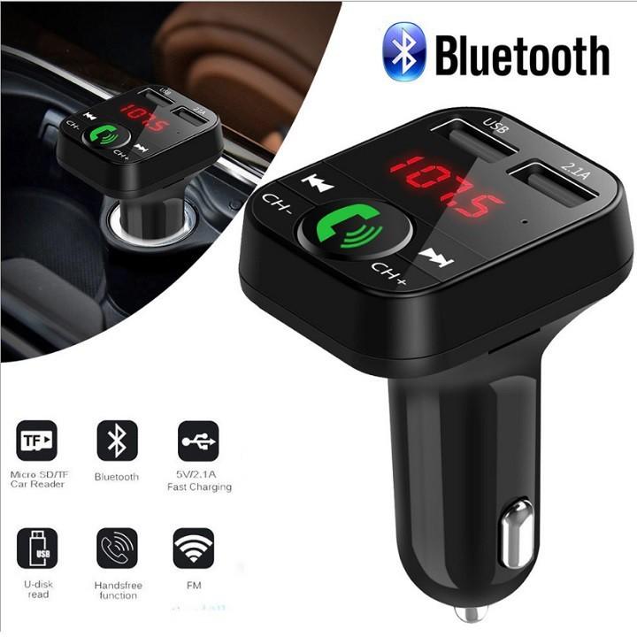Tẩu Sạc Ô Tô Kiêm Nghe Nhạc MP3, Kết Nối Điện Thoại Qua Bluetooth Kết Nối Dàn Âm Thanh Qua Sóng FM