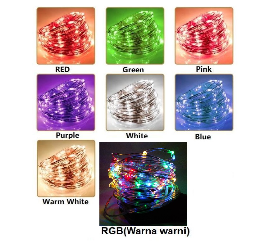 33M 300 LED Lampu Raya Solar Panjang Outdoor Waterproof Fairy Light Lip Lap Kelip Kelip2 Klip Hiasan Kelap