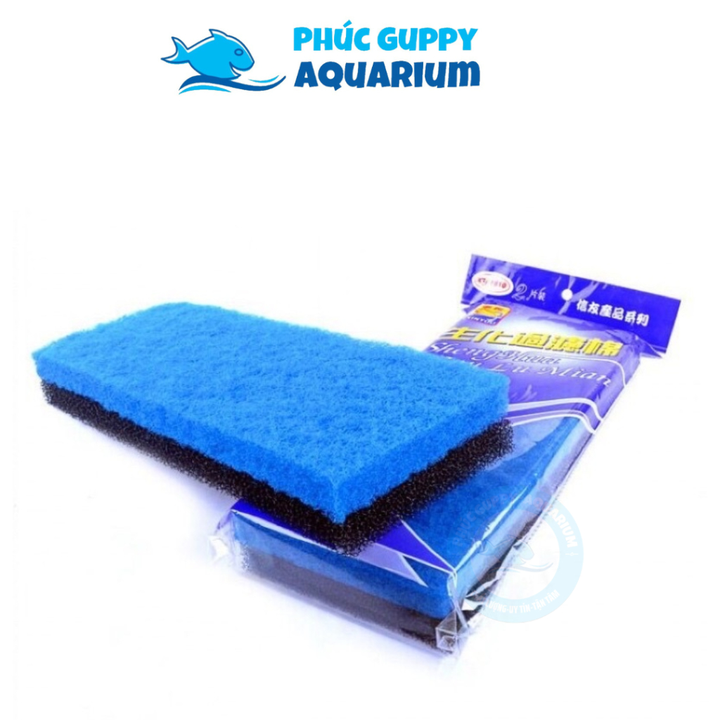 Bông lọc 2 lớp xanh đen giúp lọc sạch bụi nhanh chóng