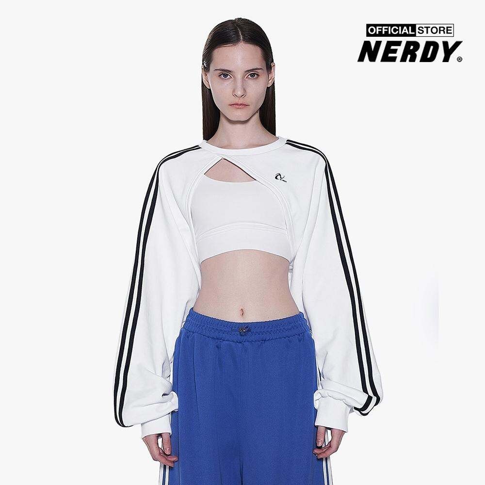 Nerdy - áo croptop nữ cổ tròn tay dài ny bolero pnef23sw07-00