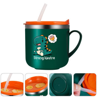 Zecetim Cốc uống nước cho trẻ em Bình sữa có vảy bằng thép không gỉ 250ml có nắp đậy