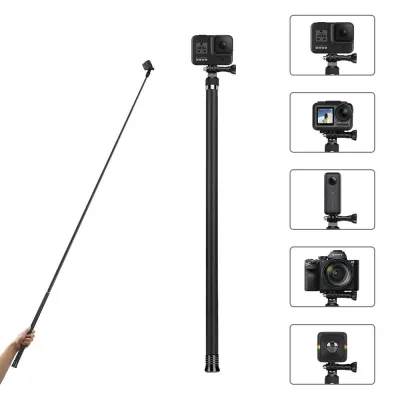2.7m 106" Ultra Long Carbon Fiber Selfie Stick Extendable Handheld Monopod for Insta360 ONE R/ONE X/ONE X 2/Gopro Hero 9 8 7/Osmo Action Cameras