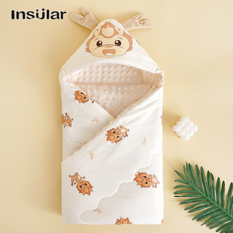 Insular Newborn baby quilt, autumn and winter thickened beanie quilt