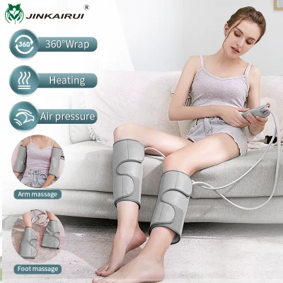 Jinkairui Leg Massager Air Compression Heating Calf Massage Machine Leg Foot Arm Use Leg Slimming Tool Pain Relief