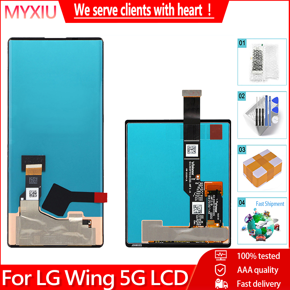 6.8 "cho cánh lg 5g lcd lmf100n lm-f100n lm-f100v lm-f100 thay thế màn hình cho cánh 5g màn hình cảm ứng lcd thứ cấp