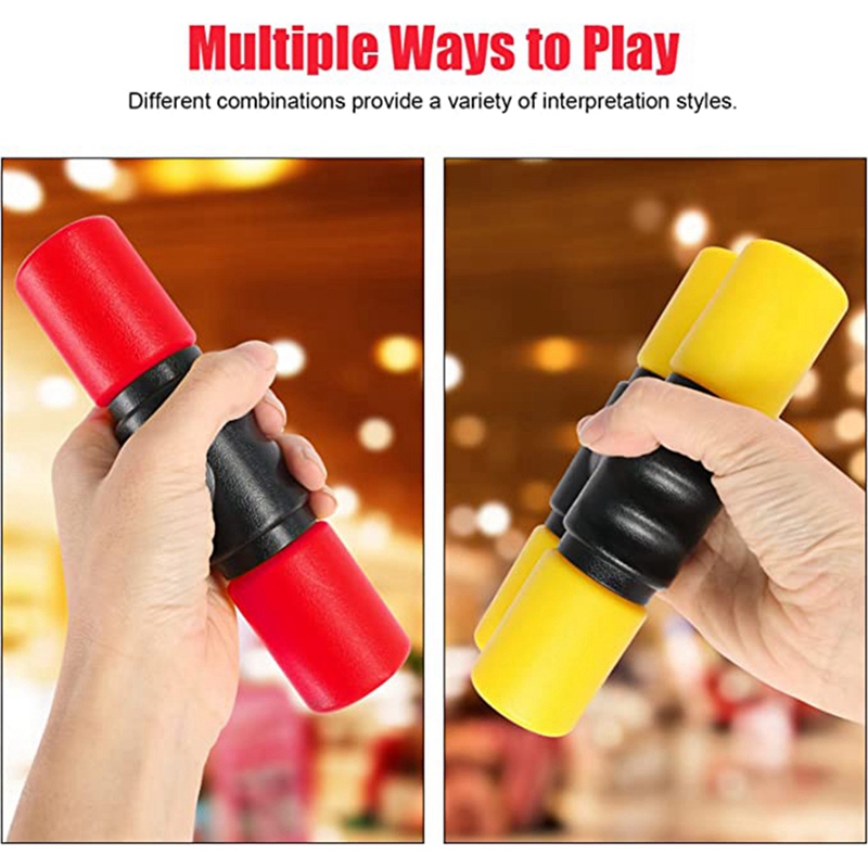 3PCS Shaker Percussion Set, Medium Volume for Studio, Band, Drummer (Yellow-Blue-Red)