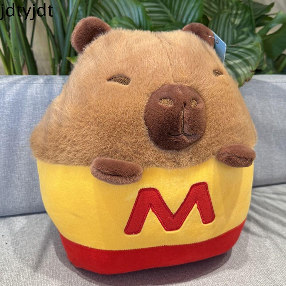 JDTYJDT Động vật Đồ chơi vải nhung lông khoai tây chiên capybara Khoai tây chiên Capybara Búp bê Sus