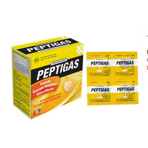 Peptigas USP HV Hỗ trợ giảm khó tiêu, ợ hơi, chướng bụng hiệu quả noi