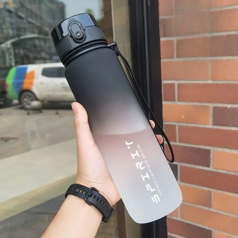 TRASTO PC Bình nước thể thao 1 lít Sức chứa lớn Màu chuyển sắc Cốc nhựa nhiều màu chống rò rỉ Bình tập thể dục di động 500/800/1000ml Ấm đun nước thể thao dung tích lớn - 4