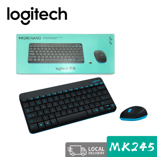 Logitech MK245 Nano Wireless Keyboard and Mouse Combo Set 2.4Ghz 1000DPI Compact Quiet Typing Keyboard Singapore