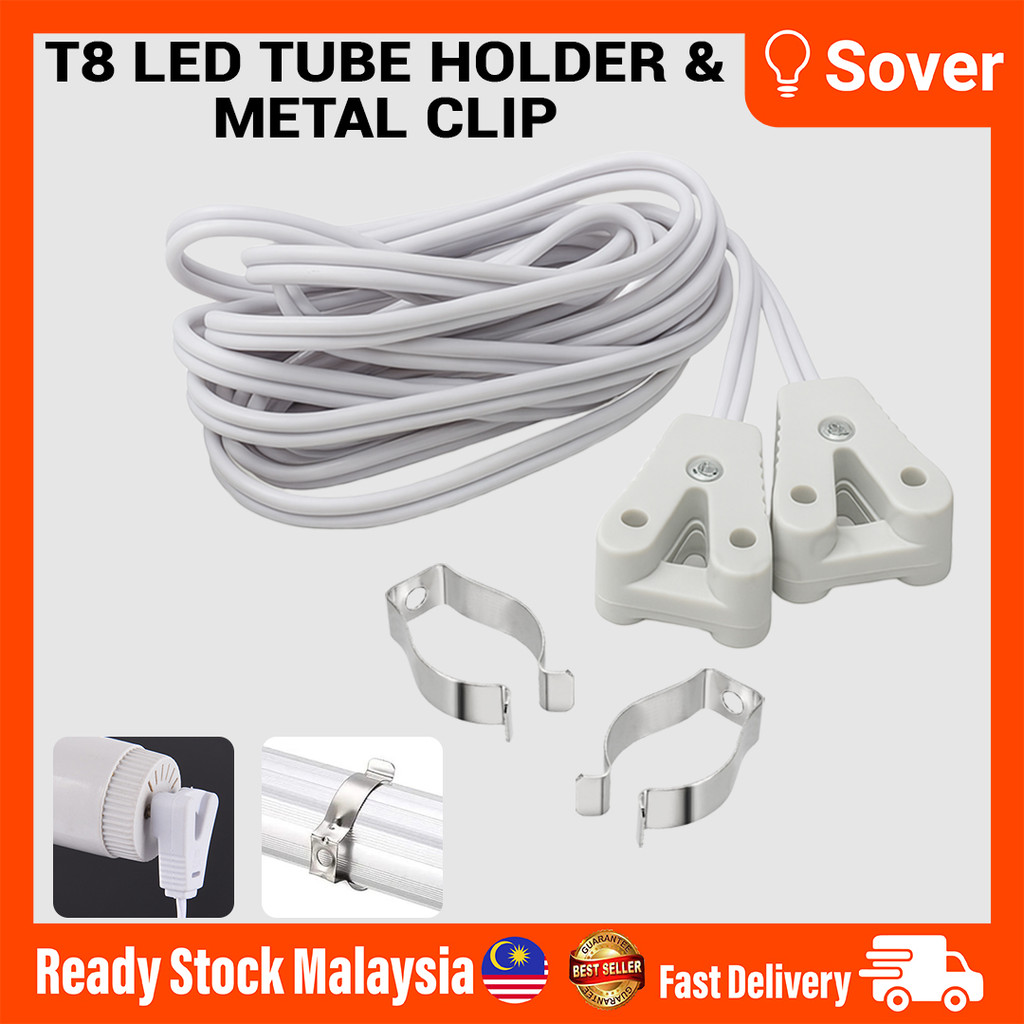 Spare Part T8 LED Tube Holder & Metal Clip Harga  1 Ringgit*Penghantaran Percuma