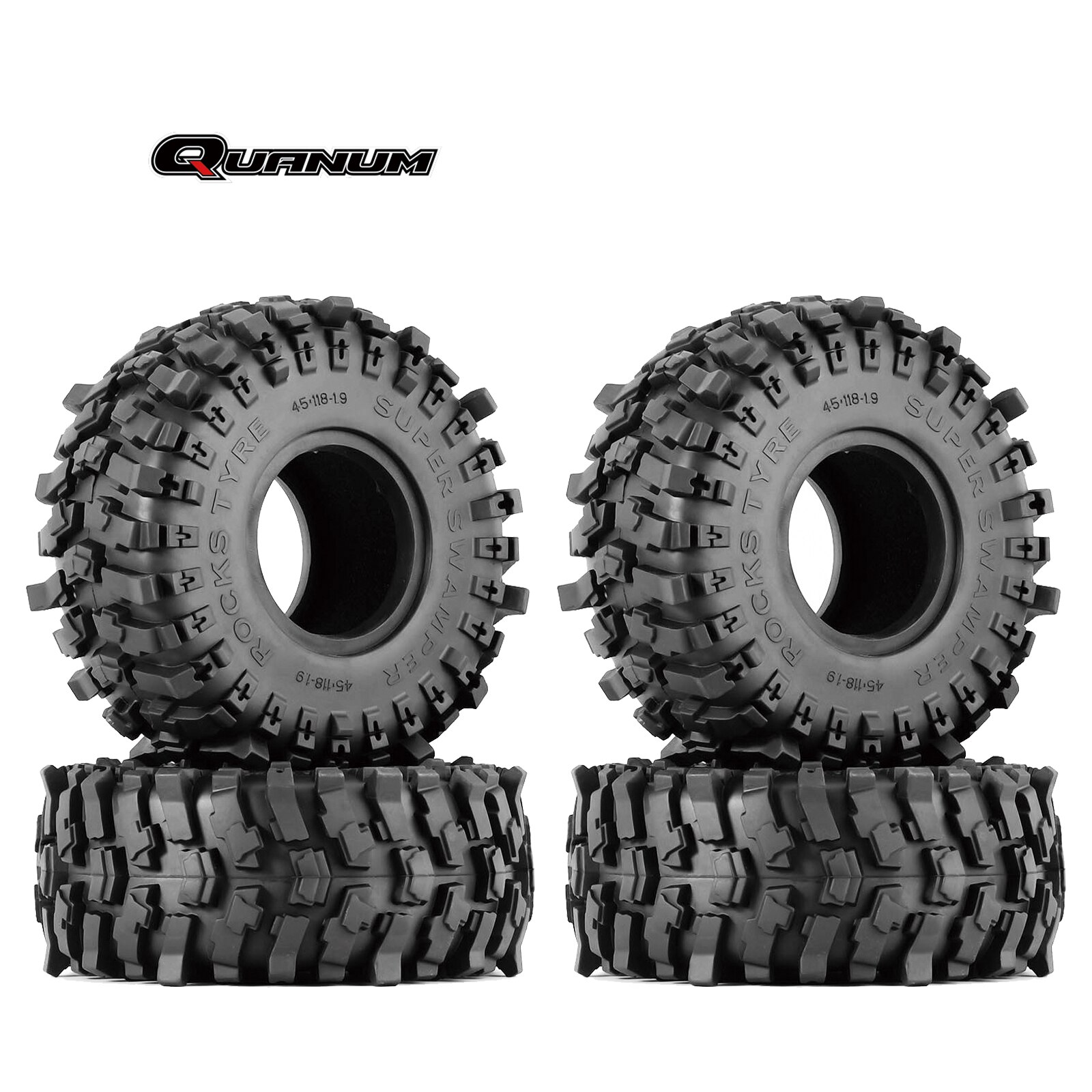 1.9 "ruer lốp lốp bánh xe có kích thước hoàn hảo, siêu mềm ruer, hung hăng Tread Lugs, thích hợp cho 1/10 xe leo núi điều khiển từ xa xe