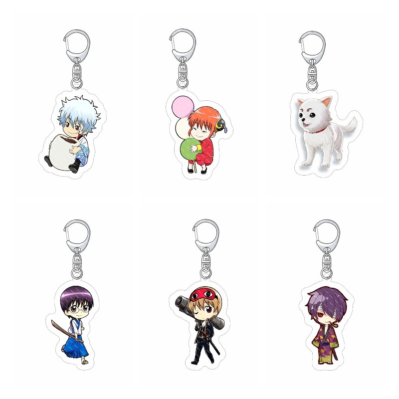 【Worth-Buy】 Hot Anime Gintama Figure Cosplay Sakata Gintoki Shimura Shinpachi Kagura Sadaharu New St